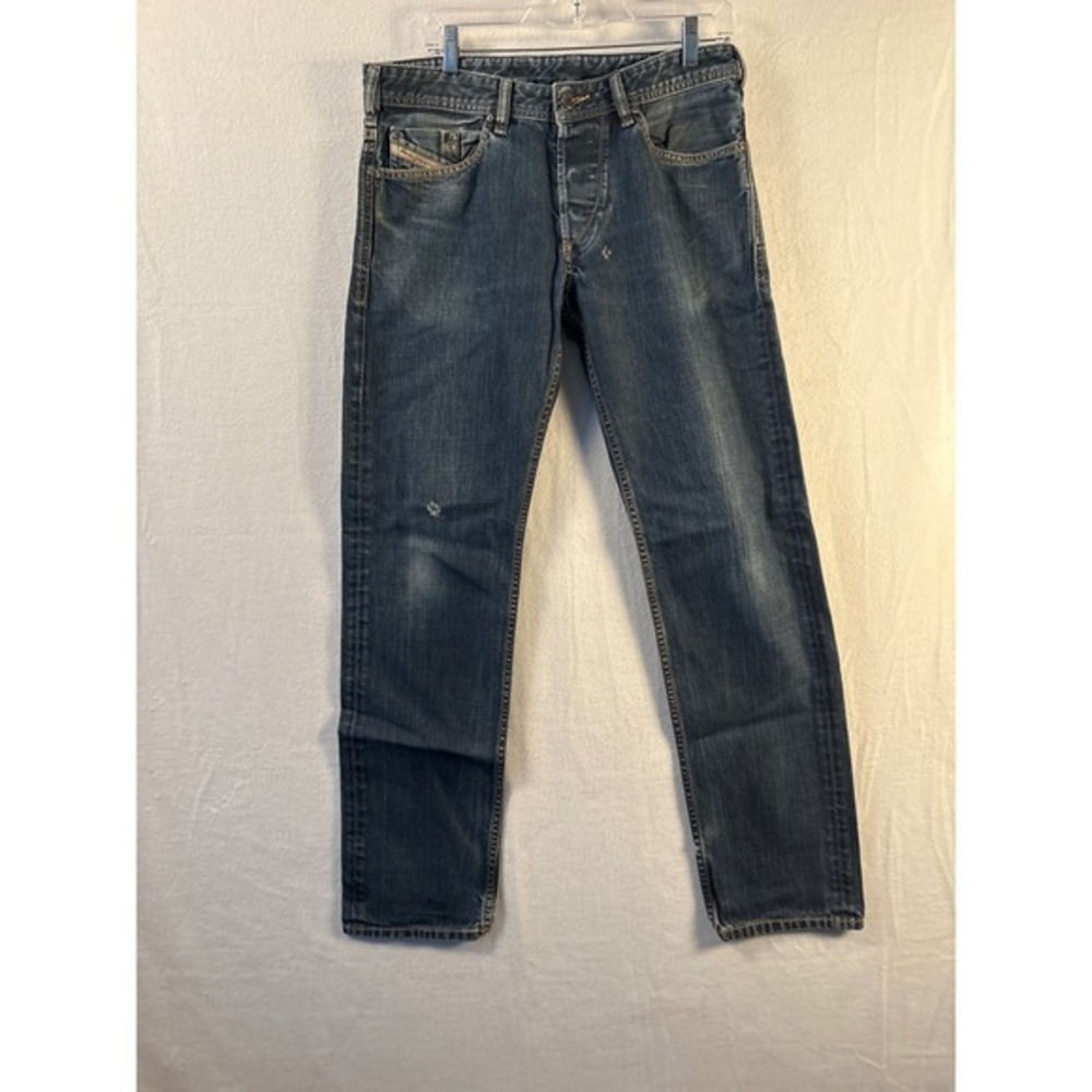 Diesel Industry Denim Division Blue Jeans Men Size 32 Button Fly Distressed 1688